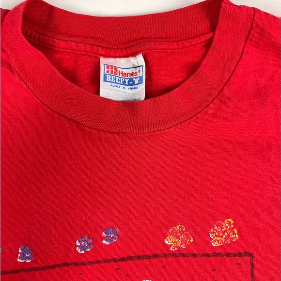 Vintage 1996 hanes Beefy red graphic tee size XL - Picture 3 of 12